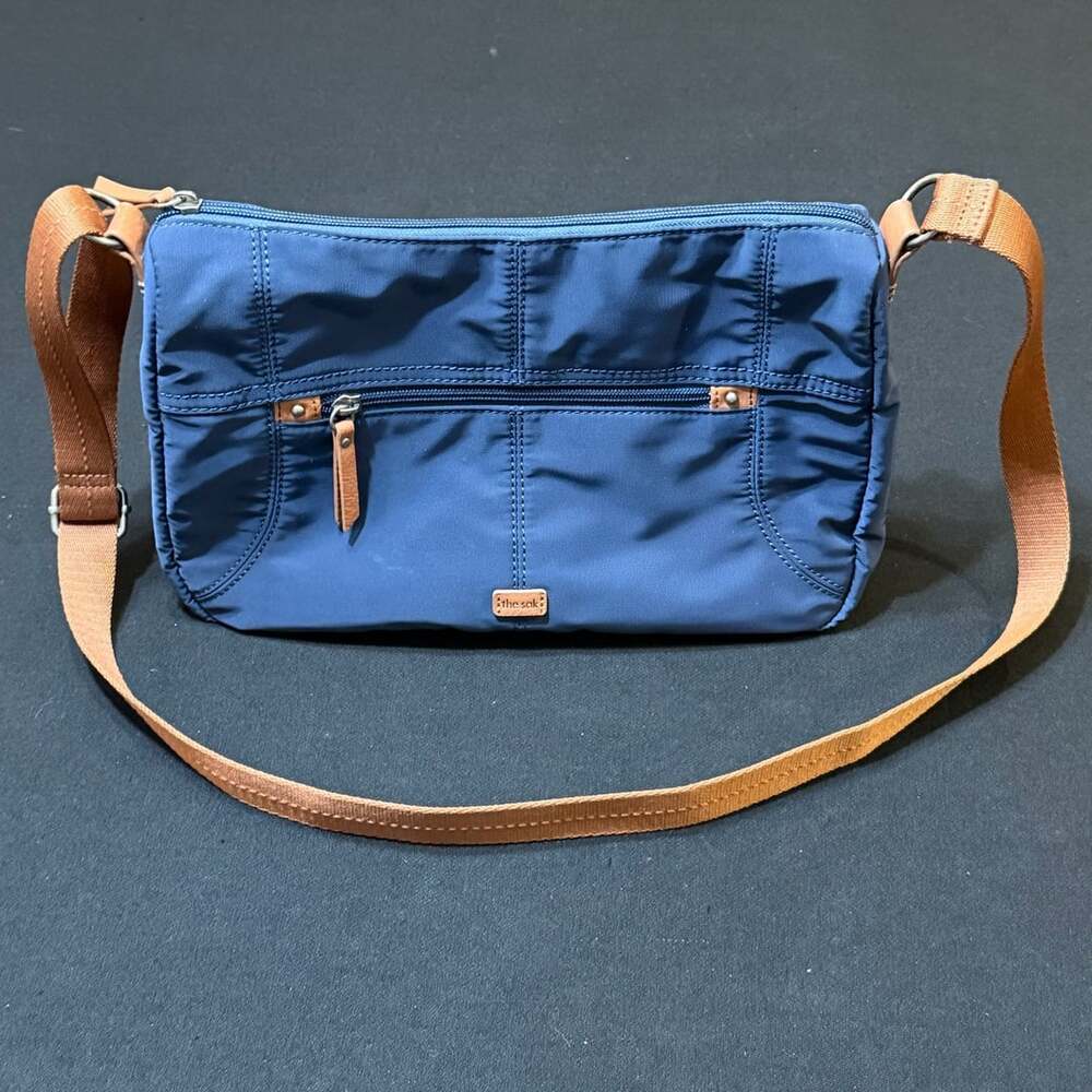 The Sak Esperato Nylon Hobo Blue Crossbody Bag